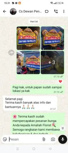 Testimonial Papan Bunga Pernikahan kadubale