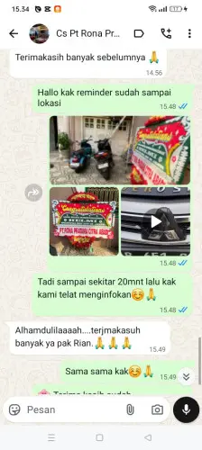 Testimonial Papan Bunga kadubale